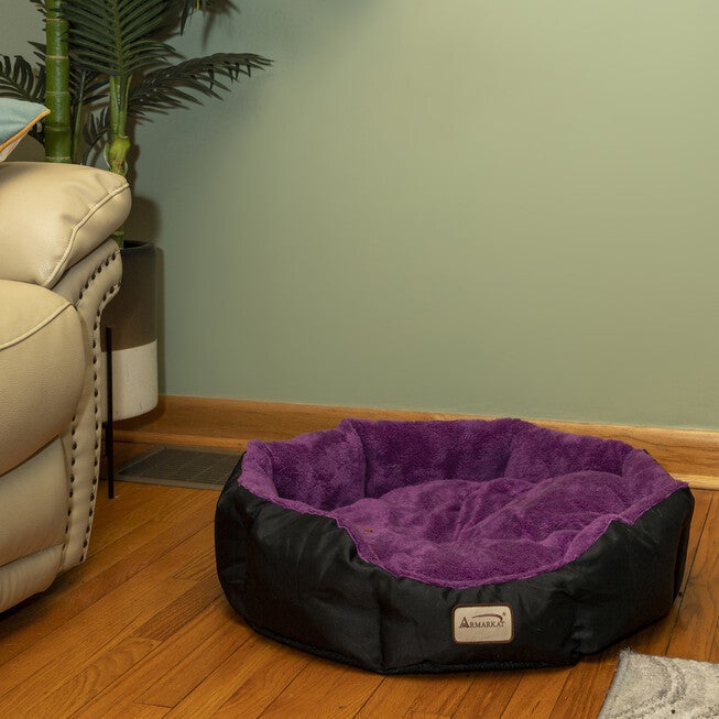Armarkat Large, Soft Cat Bed In Purple And Black - C101Nh/Zh Cat Bed, , on-hover image number null