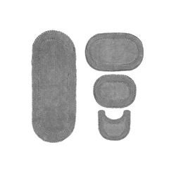 Double Ruffle 4 Piece Set Bath Rug Collection