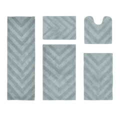 Hugo Collection 100% Cotton 5 Piece (17" X 24" | 20" X 20" | 21" X 34" | 24" X 40" | 20" X 60") Bath