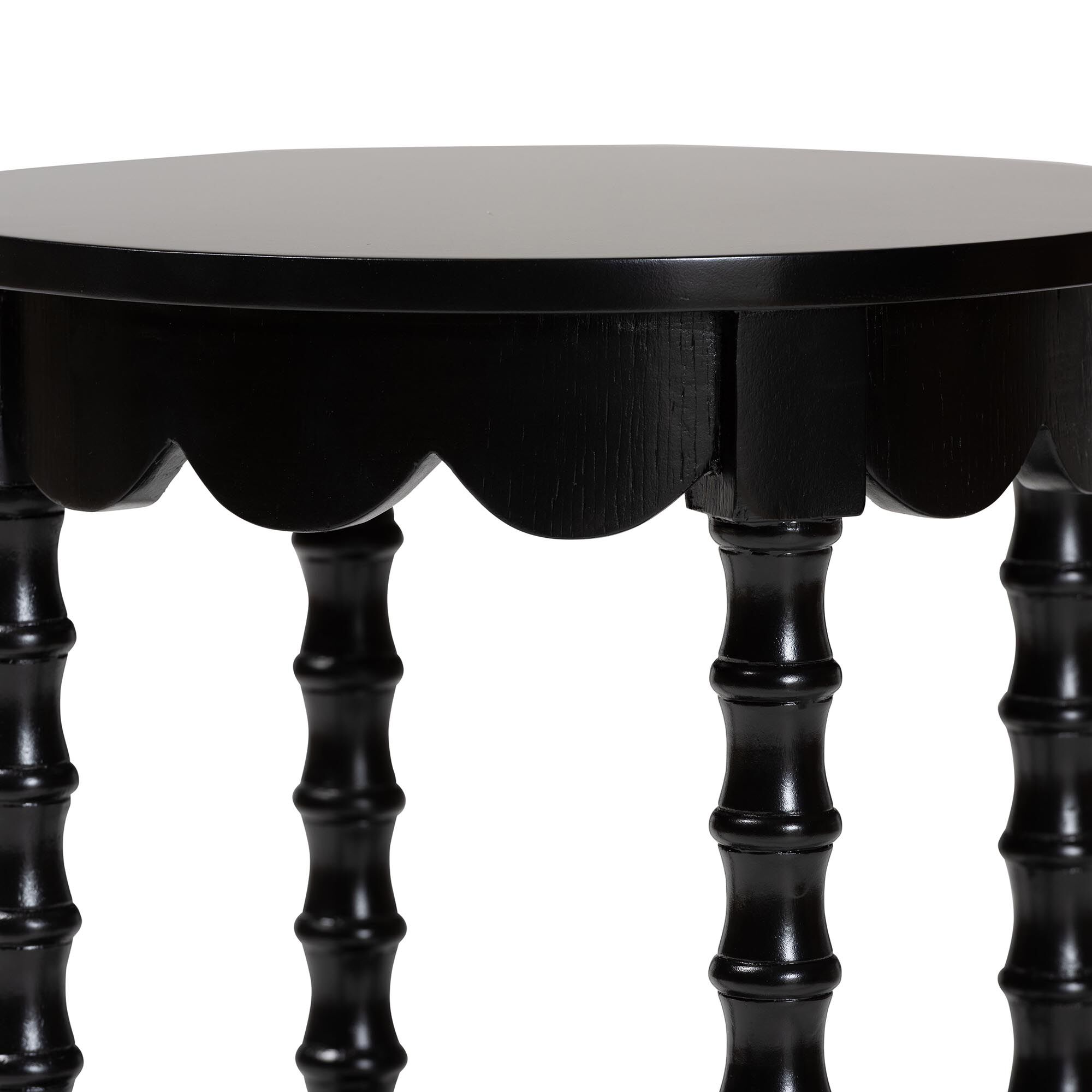 Sally Round Nightstand, BLACK, alternate image number 3