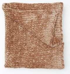 Chenille Knitted Throw Blanket