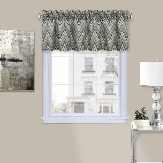 Avery Window Curtain Valance 58" x 14", CHARCOAL, hi-res image number null