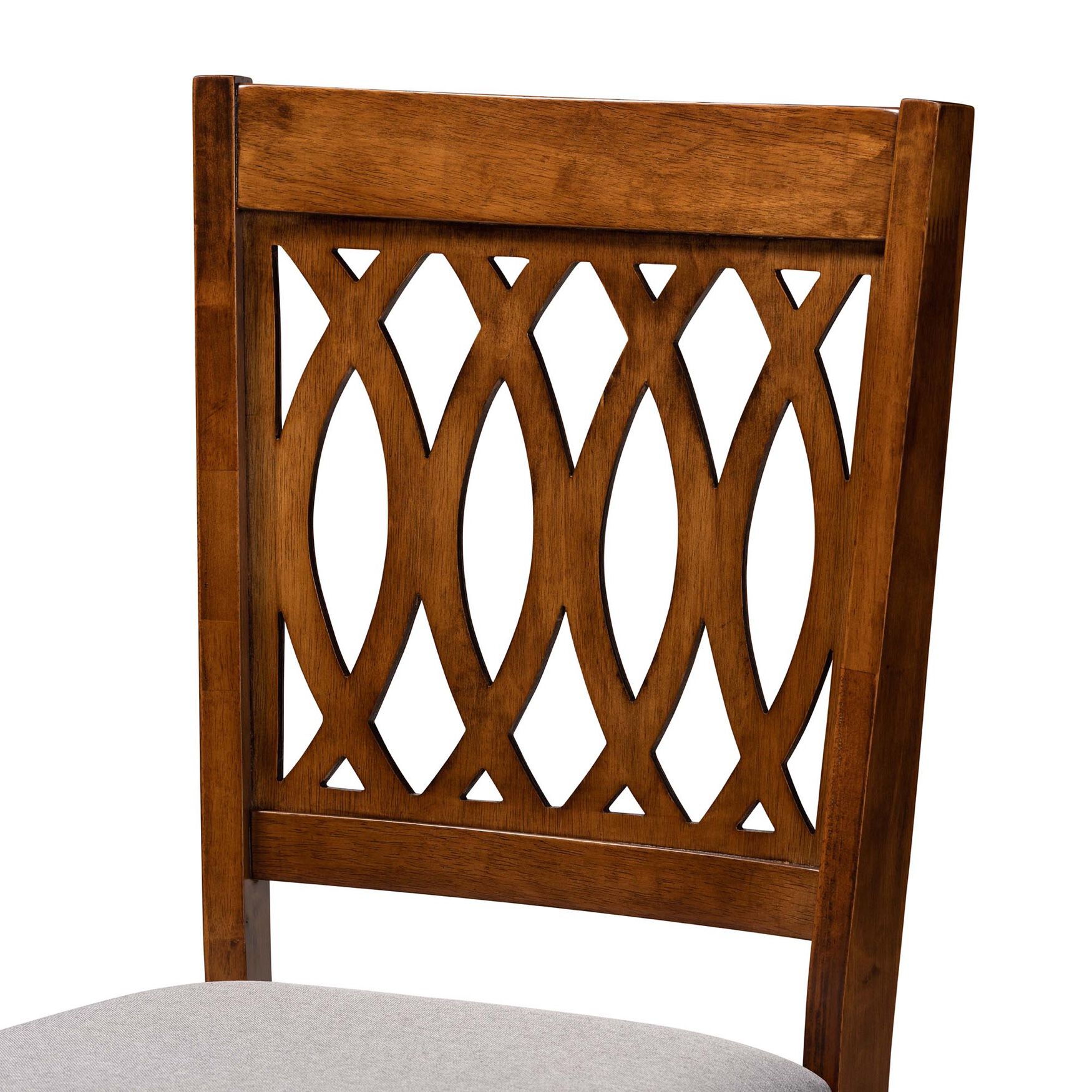 Florencia Modern Beige Fabric And Espresso Brown Finished Wood Dining Chair, , alternate image number 17