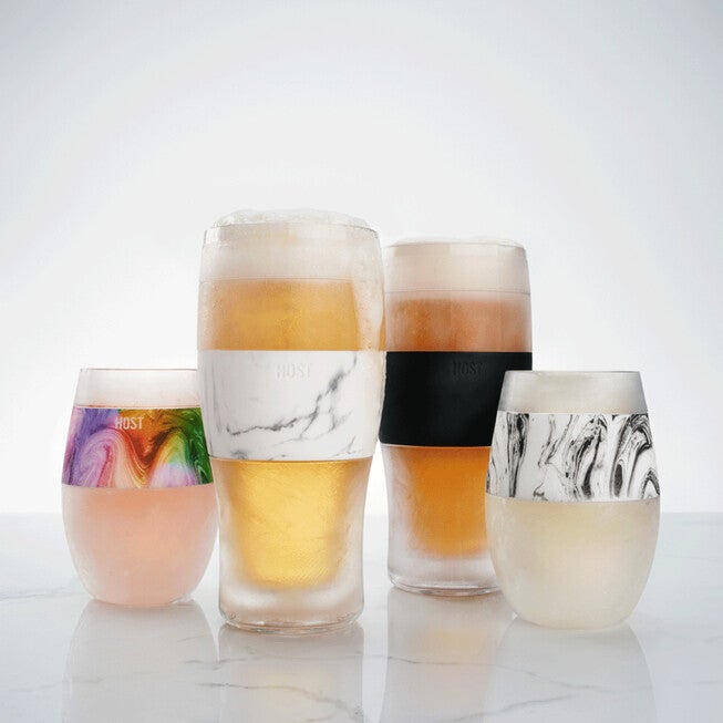 Beer Freeze Cooling Cups (Set Of 2) In Marble By, , alternate image number null