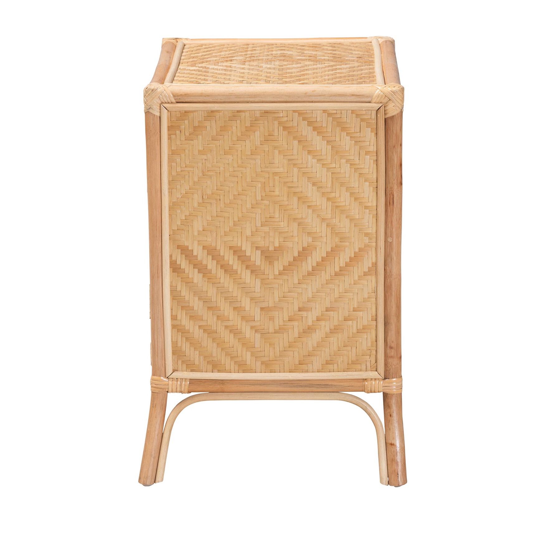 Danna Modern Bohemian Natural Brown Rattan Nightstand, , alternate image number 4