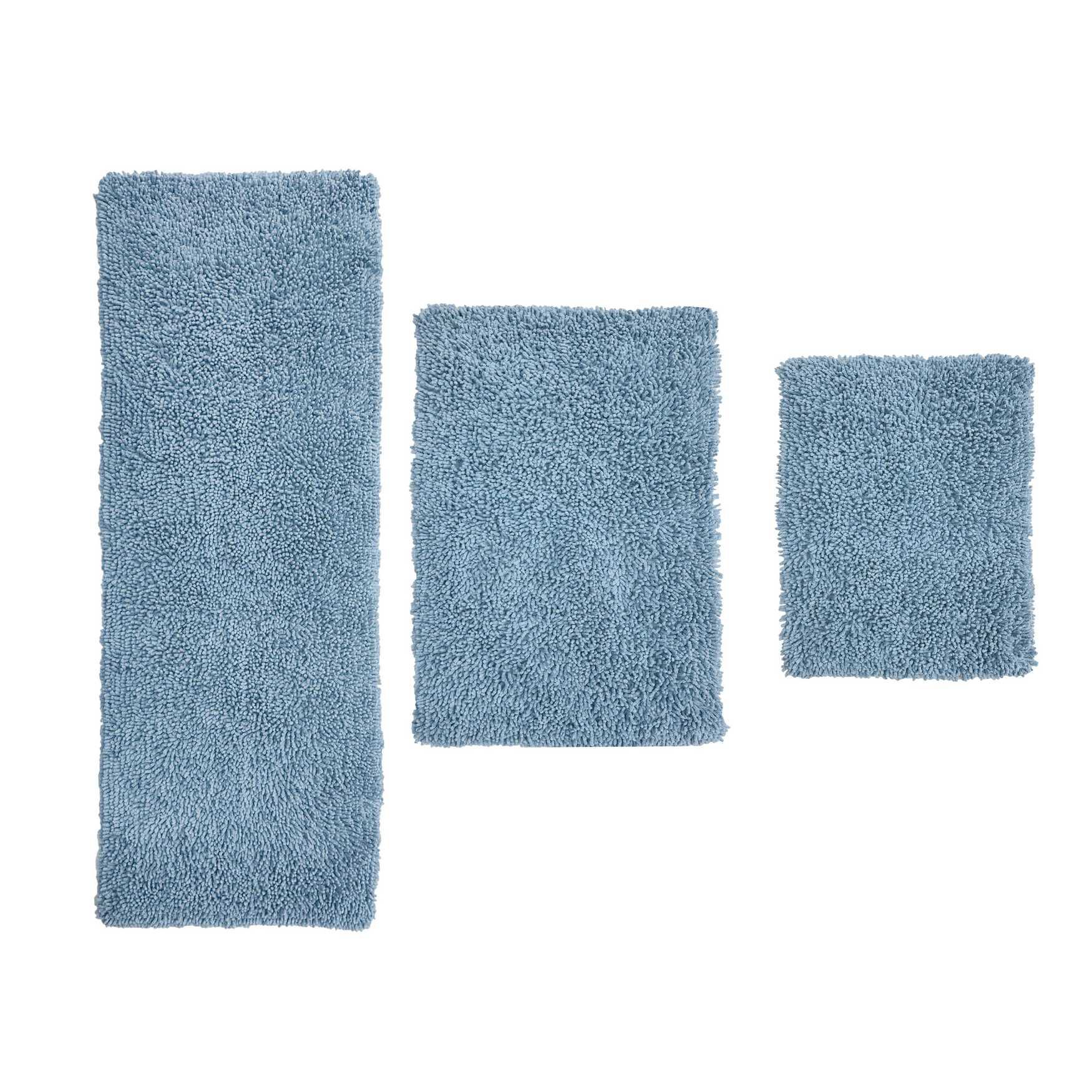 Fantasia 3 Piece Set Bath Rug Collection, BLUE, hi-res image number 0