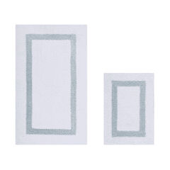 Hotel Collection 100% Cotton 2 Piece (17" X 24" | 24" X 40") Bath Rug Set