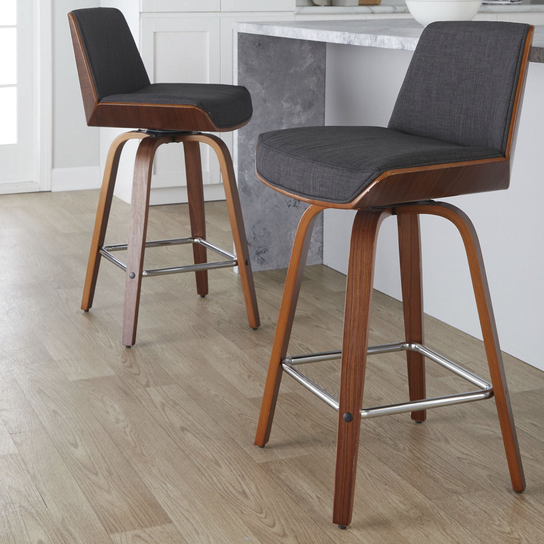 Corazza 26 inches Fixed-Height Counter Stool - Set Of 2, , alternate image number 6