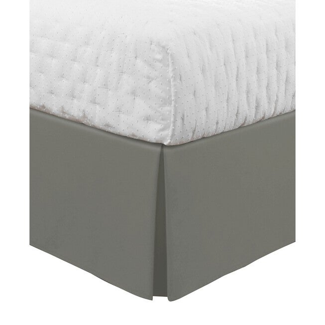 Luxury Hotel Classic Tailored 14" Drop Silver Bed Skirt, SILVER, hi-res image number null