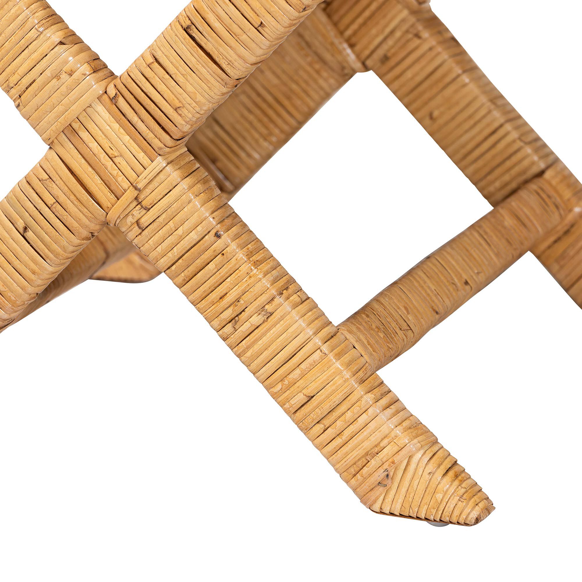 Modesta Natural Rattan Accent Bench, HONEY, alternate image number 4