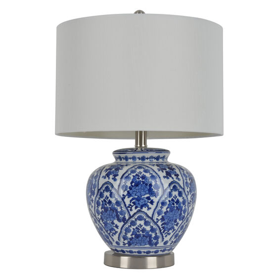 20" Ceramic Table Lamp, BLUE WHITE, hi-res image number null
