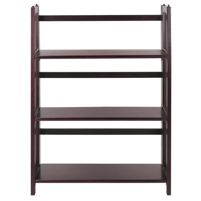 3-Shelf Folding Stackable Bookcase 27.5 inches Wide-Espresso, ESPRESSO, hi-res image number null