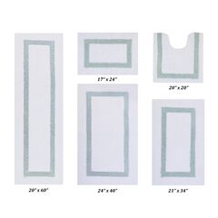 Hotel Collections Bath Mat Rug 5 Piece Set (17" X 24" | 20" X 20" | 21" X 34" | 24" X 40" | 20" X 60