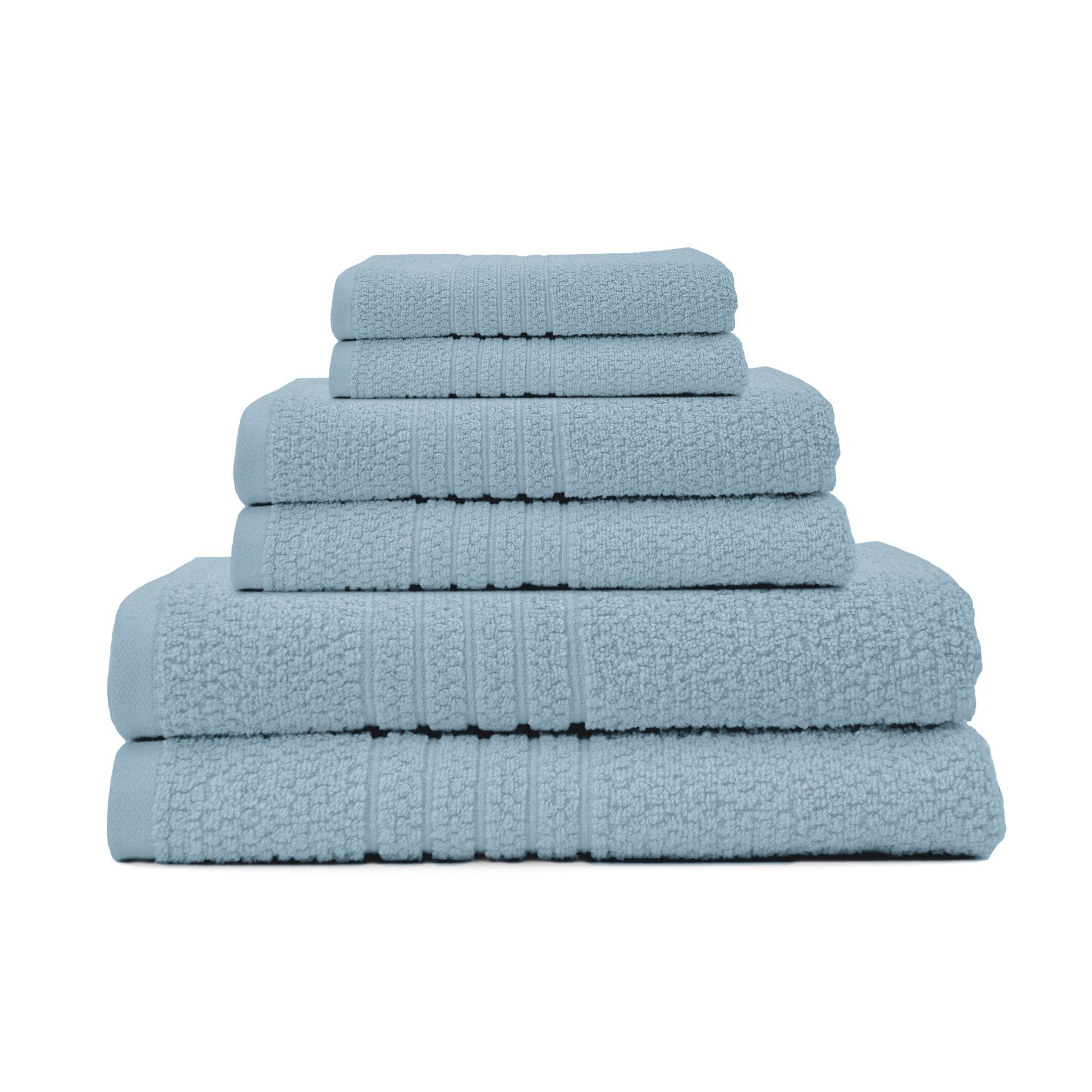 Softee 6-Pc. Towel Set, AQUA, hi-res image number 0