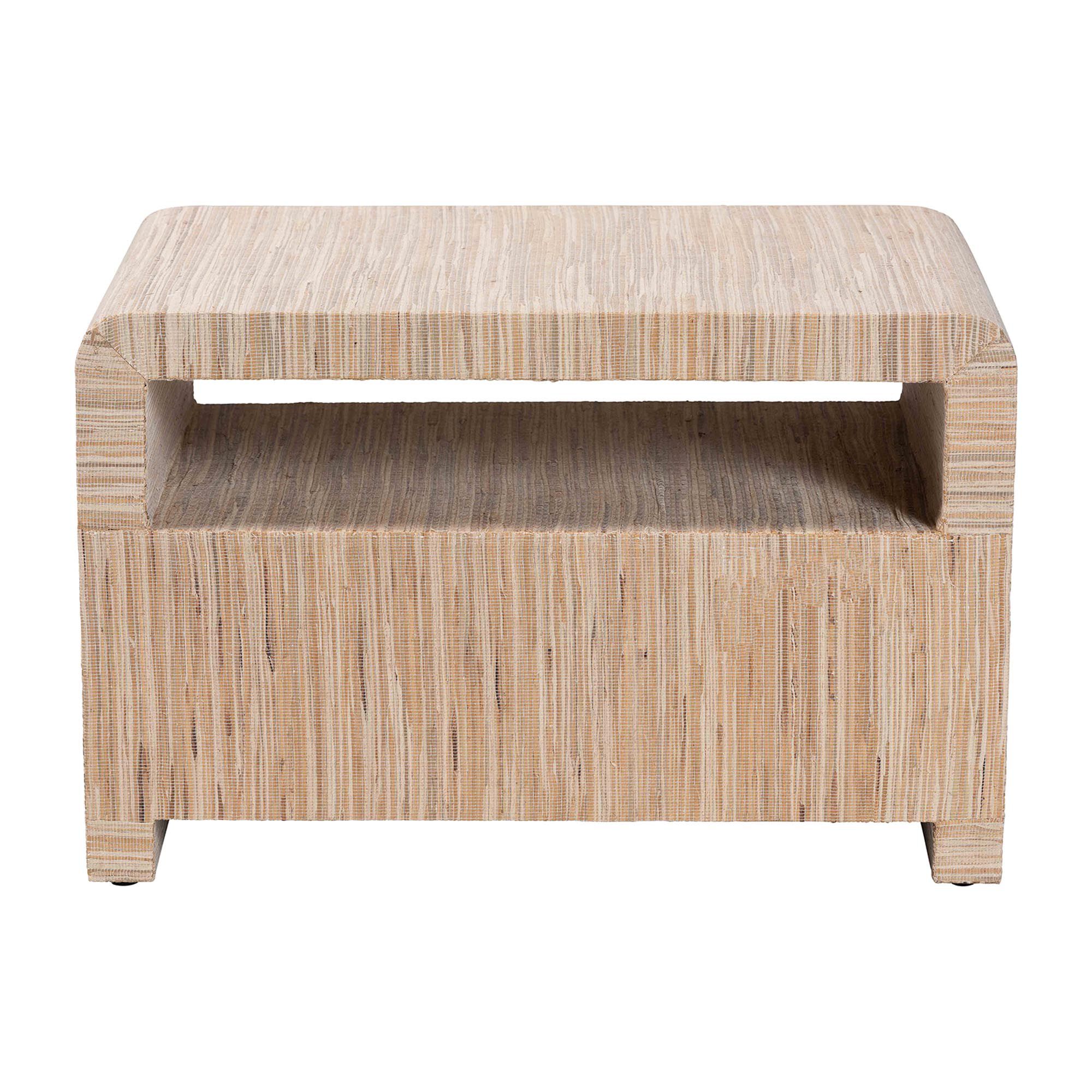 Hannah Bohemian Woven Grasscloth 1-Drawer Nightstand, NATURAL, alternate image number 5