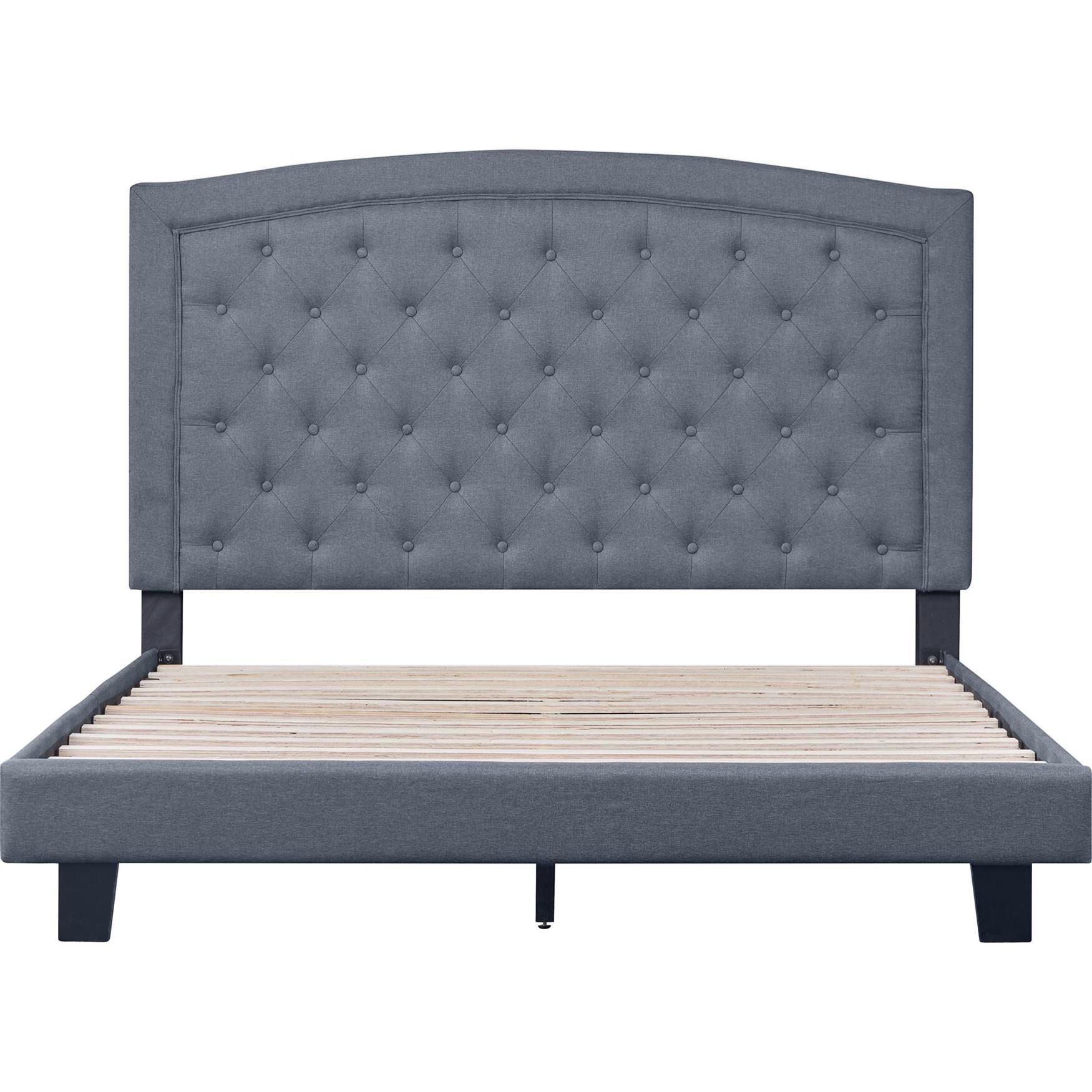Carlisle Platform Bed, Gray, Queen, , alternate image number 8