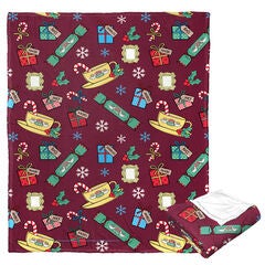 Wb Friends Christmas Pattern Silk Touch Throw Blanket