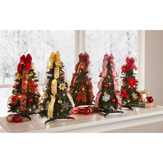 Fully Decorated Pre-Lit 2' Pop-Up Tabletop Christmas Tree, , alternate image number null