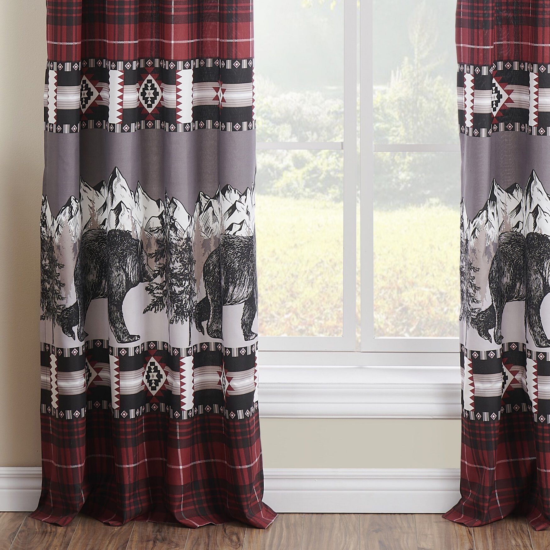 Timberline Window Curtain Panels, Set of 2, 84 inches, , alternate image number 4