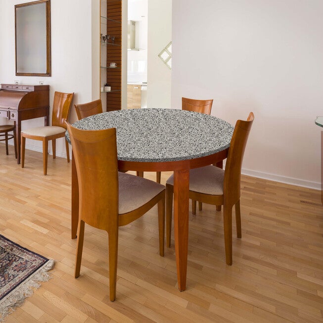 5’ Round Stretch-Fit Table Cover, STONE, hi-res image number null