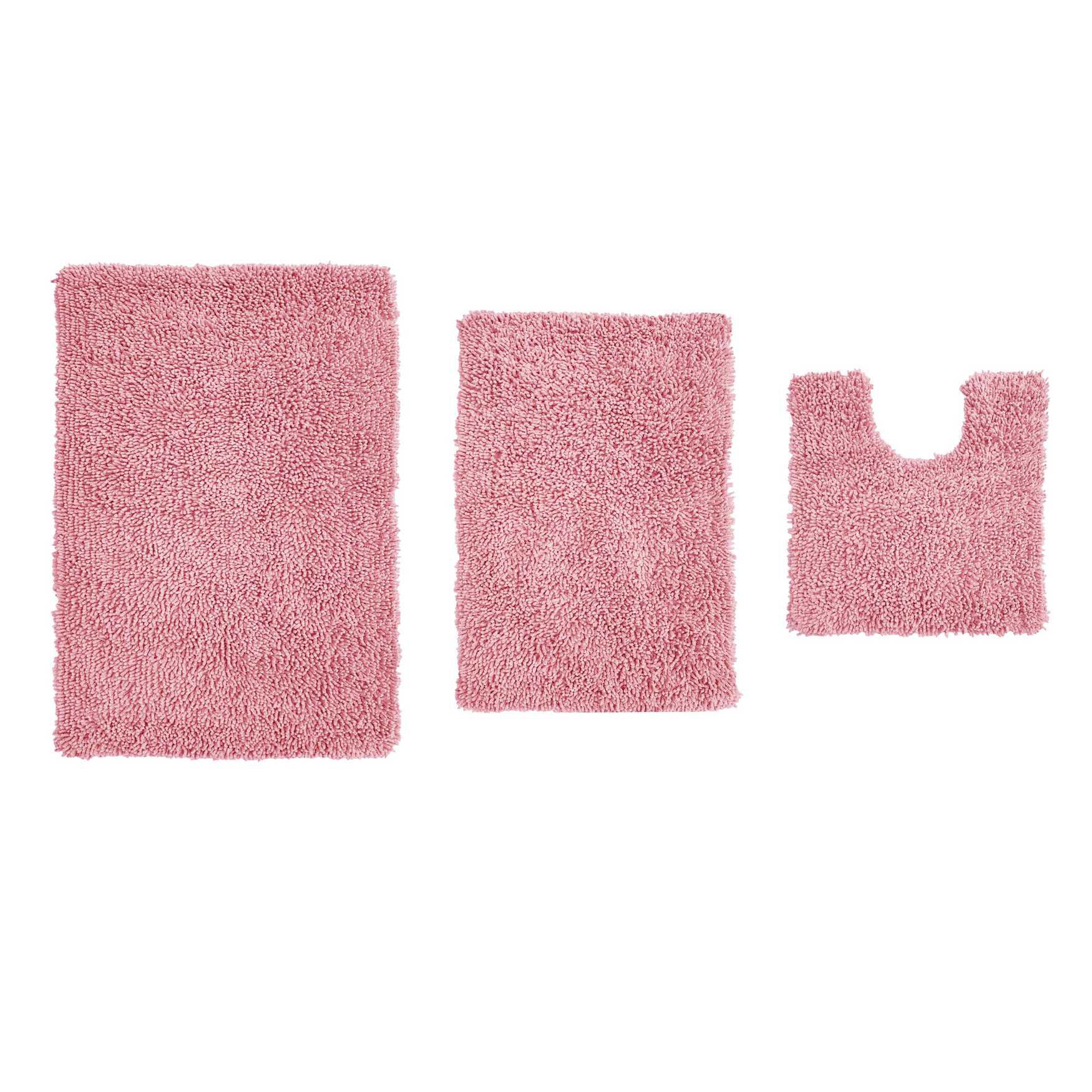 Fantasia 3 Piece Set Bath Rug Collection, PINK, hi-res image number 0