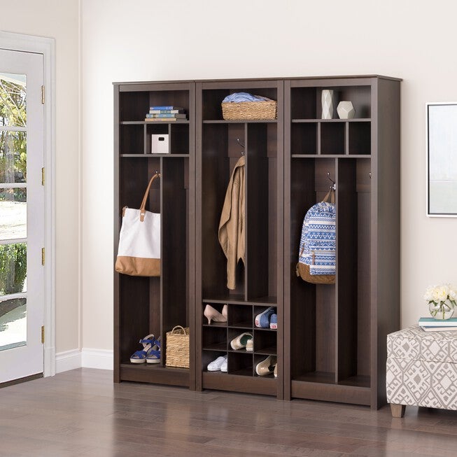 Space-Saving Entryway Organizer Espresso, , on-hover image number 1