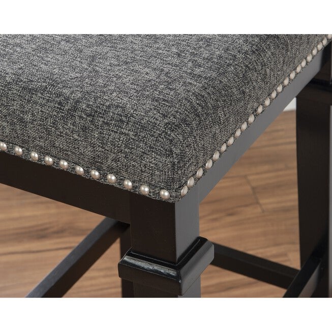 Kennedy Black Tweed Backless Bar Stool Backless Stools, , alternate image number 6