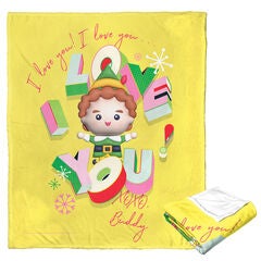 Wb Elf I Love You Silk Touch Throw Blanket