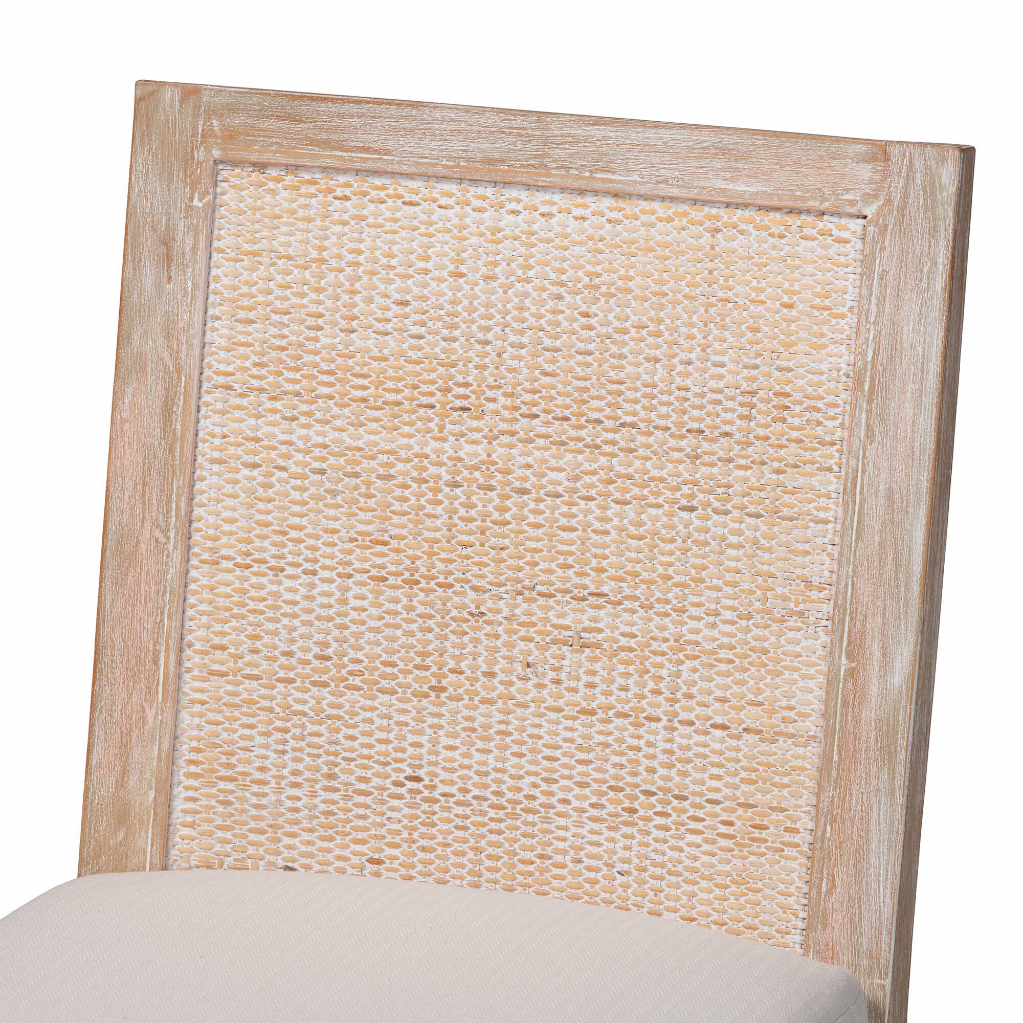 Ashford Whitewash Rattan Dining Chair, BEIGE, alternate image number 5