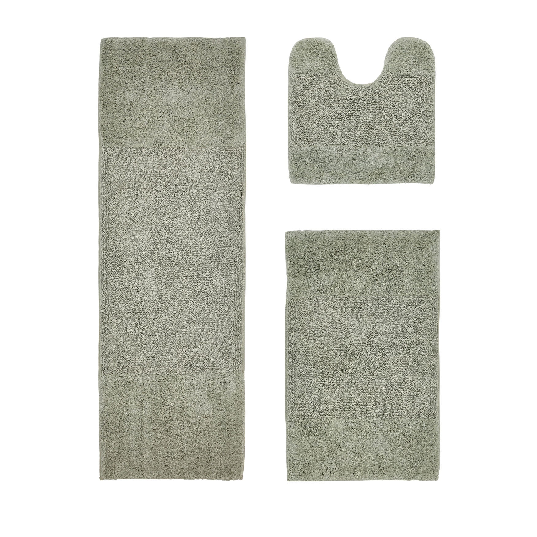 Granada Collection 100% Cotton 3 Piece (20 inches X 20 inches | 21 inches X 34 inches | 20 inches X 60 inches) Bath Rug Set, SAGE, hi-res image number 0