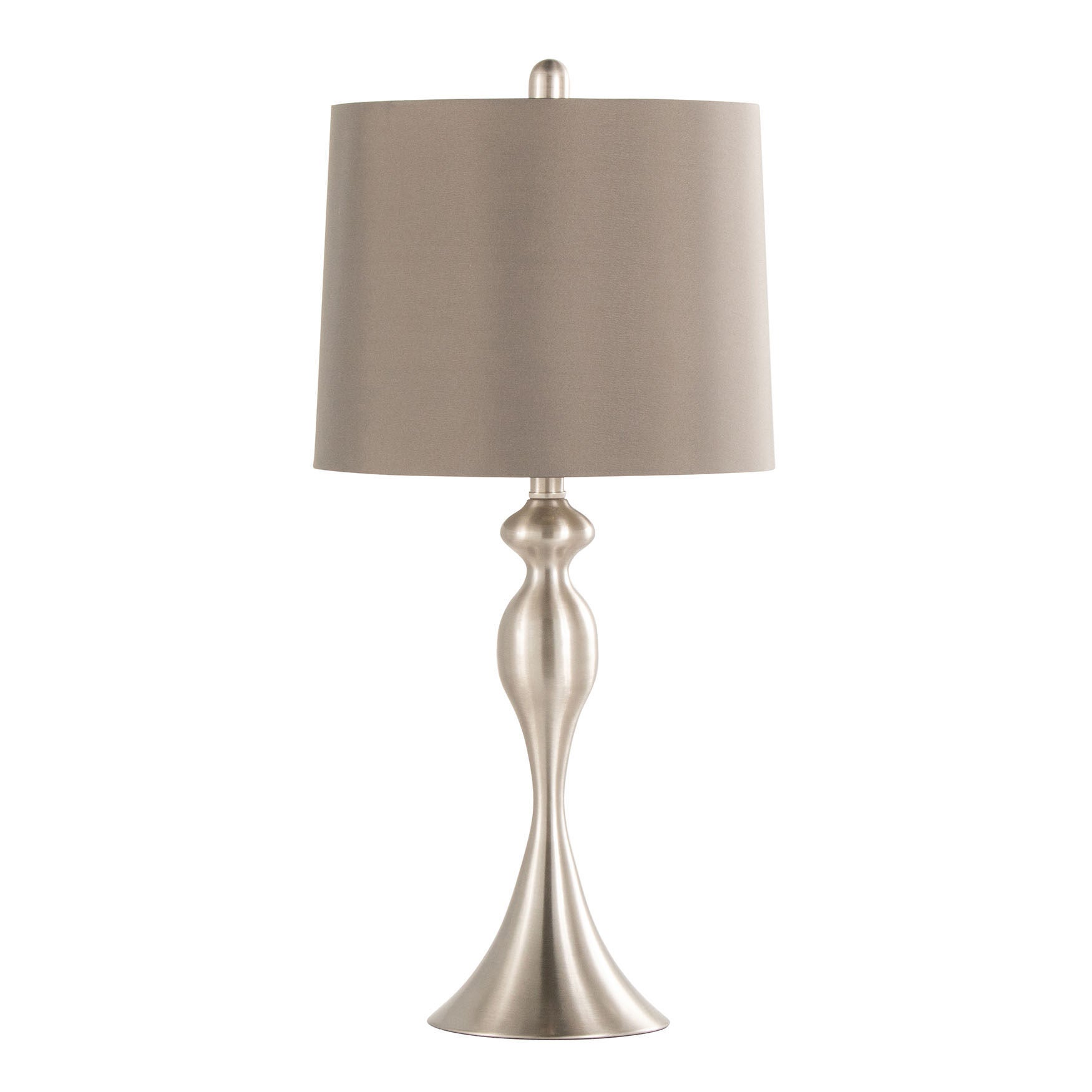 Ashland 27 inches Metal Table Lamp - Set Of 2, BRUSHED NICKEL TAUPE, hi-res image number 0