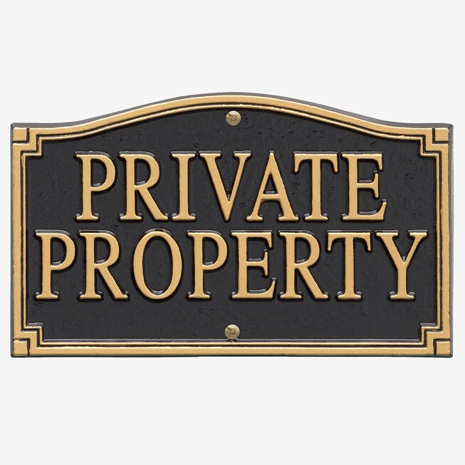 Private Property Statement Plaque, , on-hover image number null