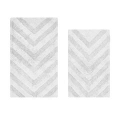 Hugo Collection 100% Cotton 2 Piece (21" X 34" | 24" X 40") Bath Rug Set