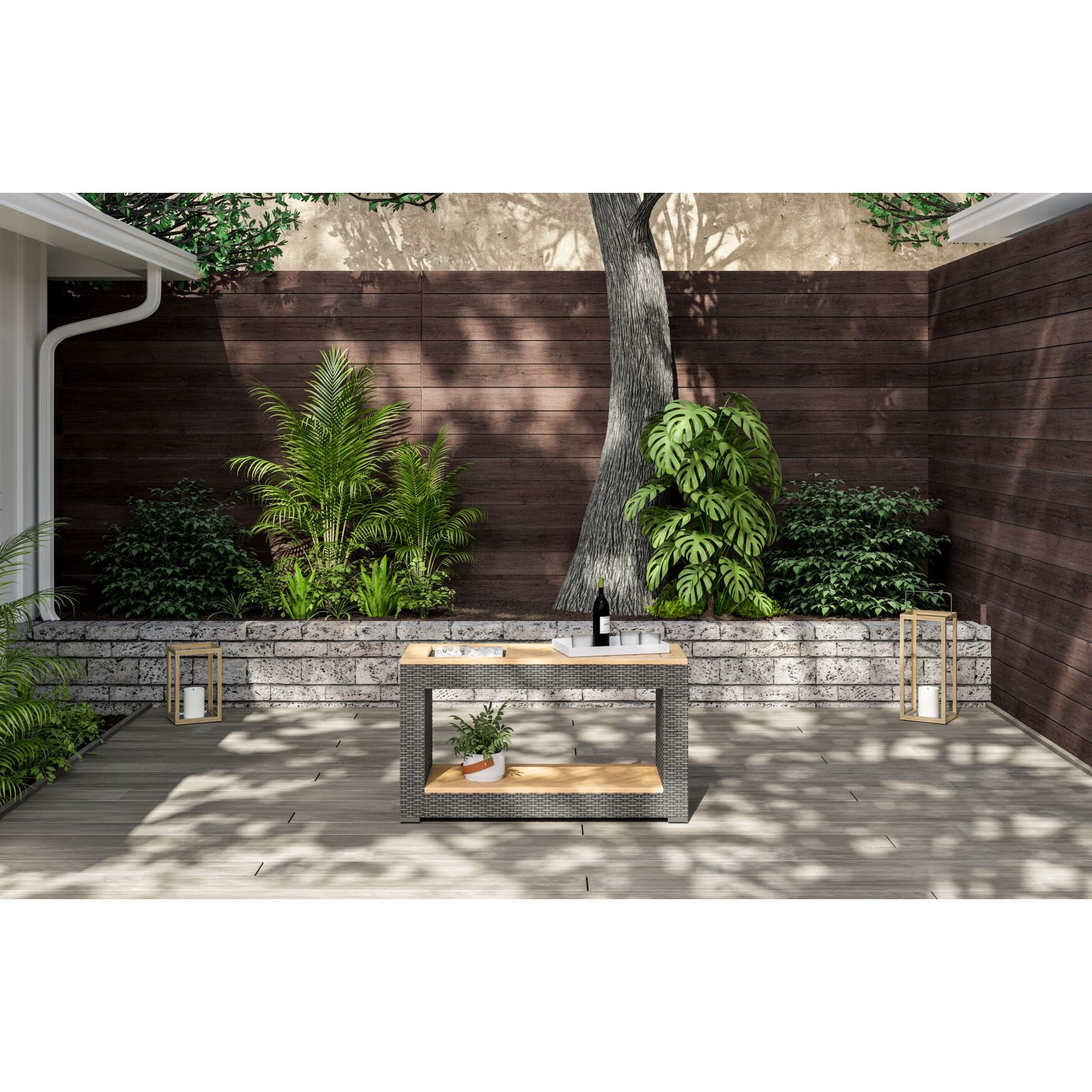 Boca Raton Outdoor Sofa Table, , alternate image number 2