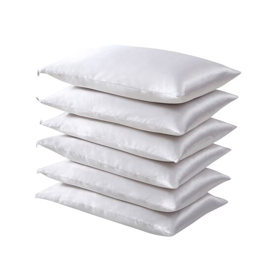 Fresh Ideas Satin Hair Keeper 6-Pack Pillow Protector Set, , on-hover image number null