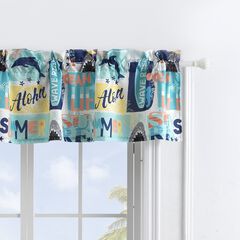 Wave Rider Window Treatment Valance Curtains