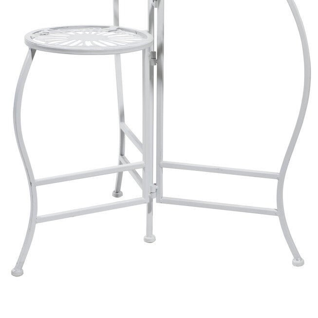 Set Of 3 White Metal Traditional Plantstand, , alternate image number 4