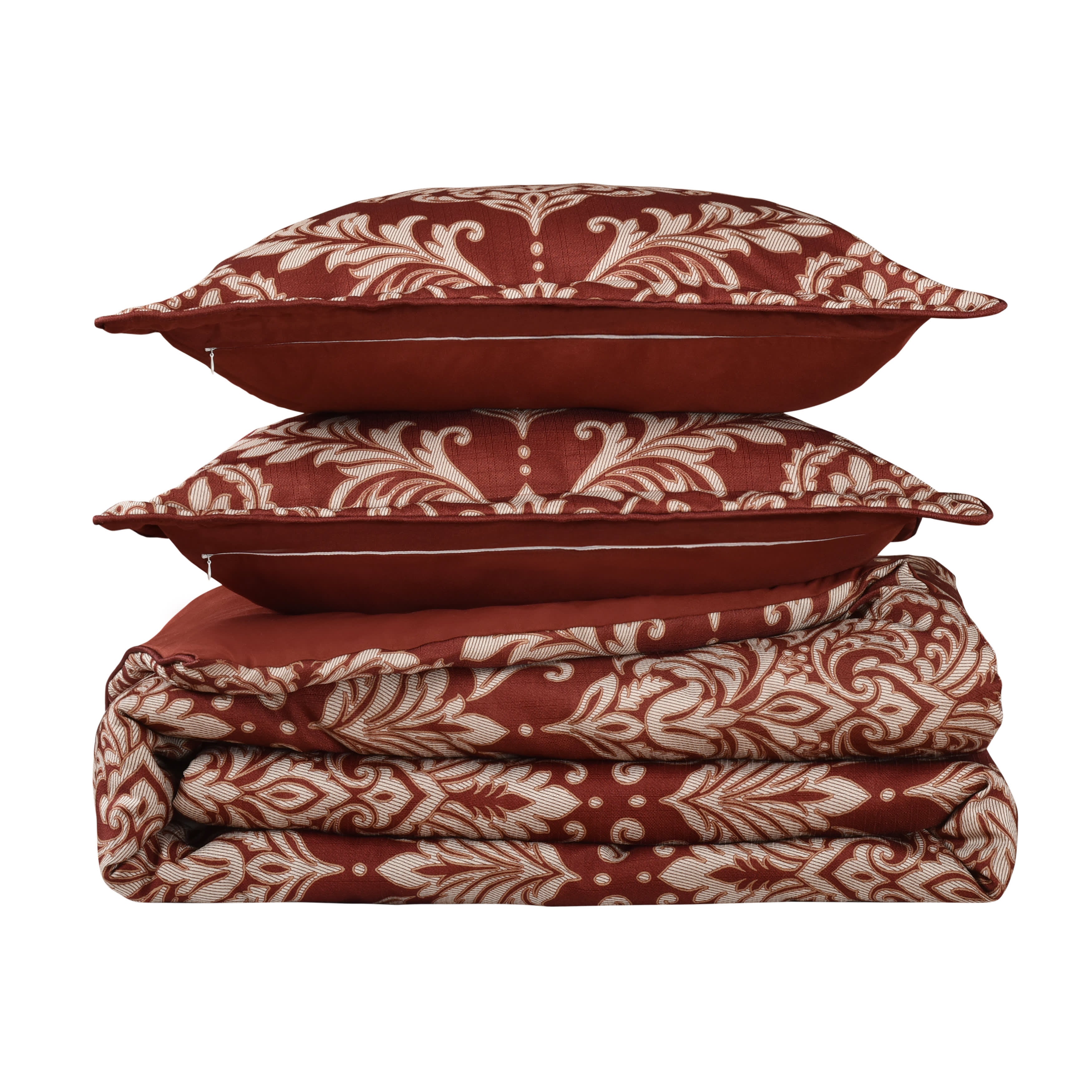 Lazia 3 Piece Comforter Set, RED, alternate image number 5