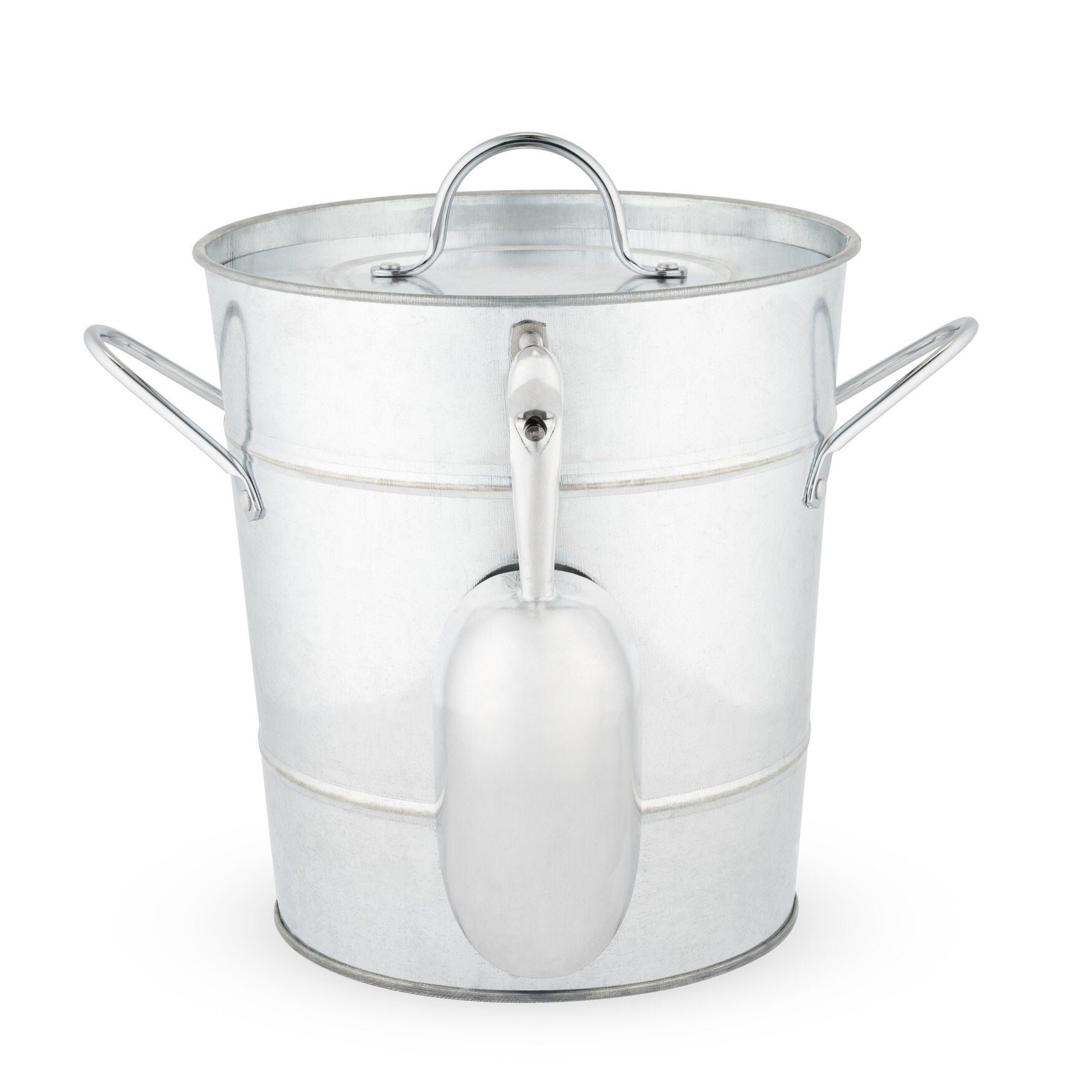 Galvanized Metal Ice Bucket, METALLIC, hi-res image number 0
