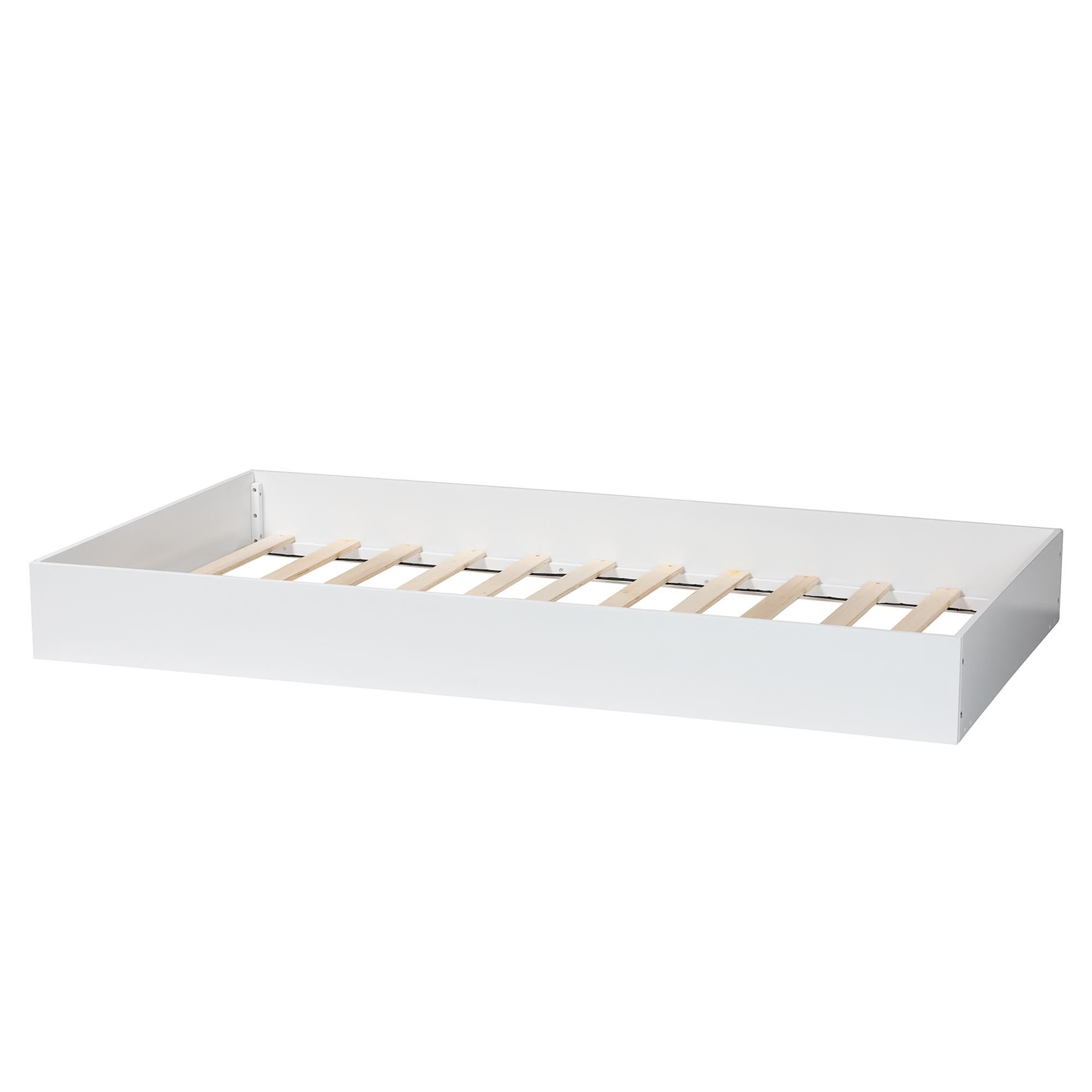 Baxton Studio Roni Modern White Wood Twin Trundle, WHITE, alternate image number 3