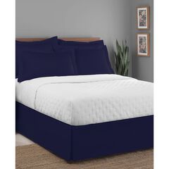 Luxury Hotel Classic Tailored 14" Drop Navy Bed Skirt