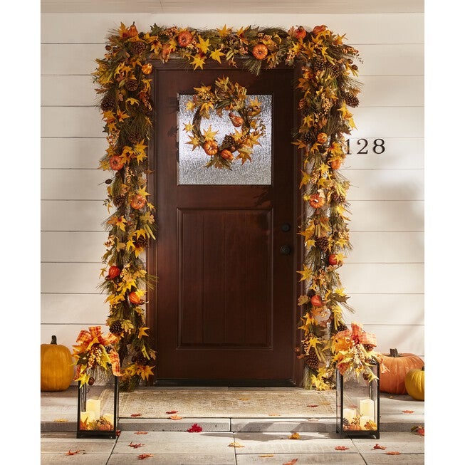 9' Harvest Wheat Garland, MULTI, hi-res image number 0