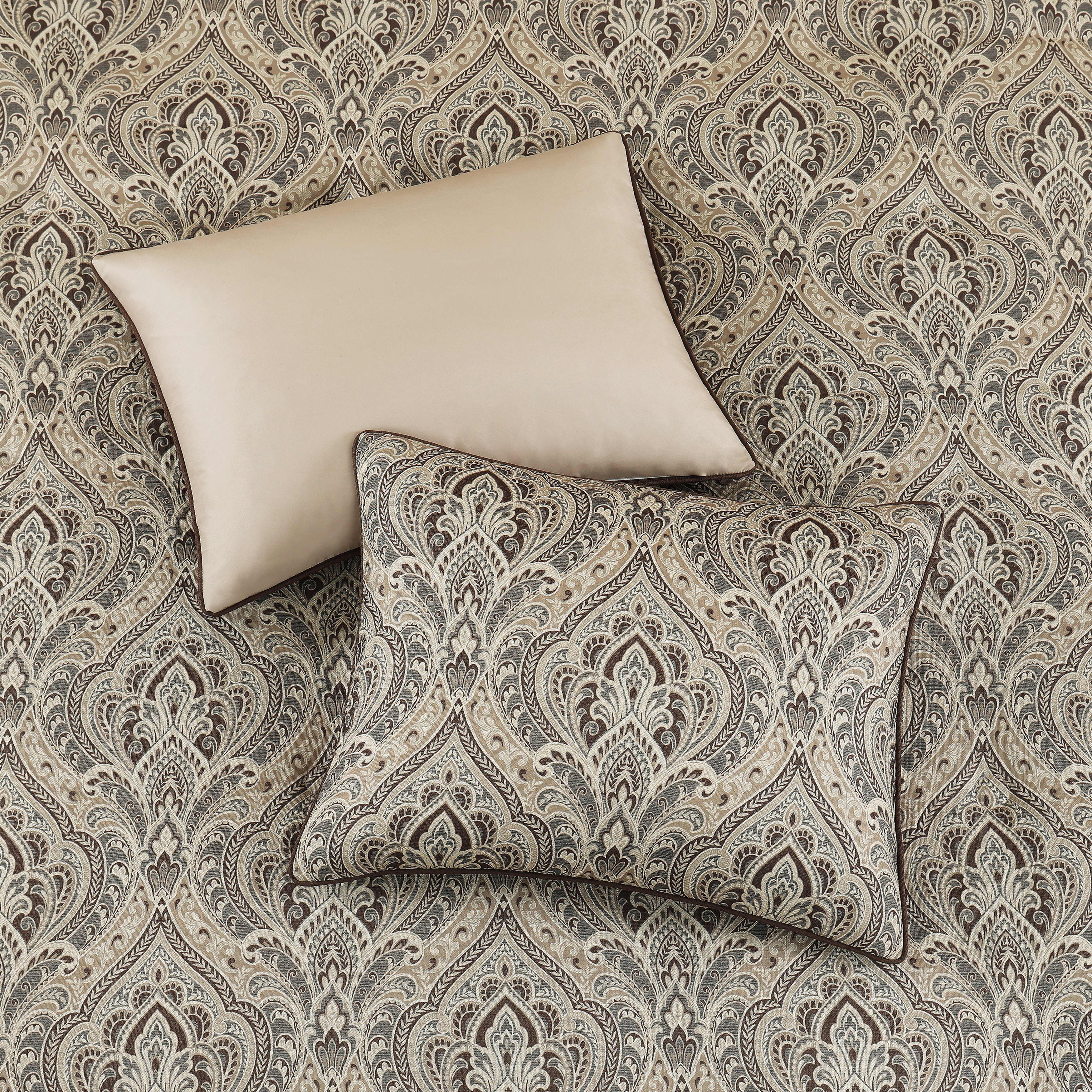 Maren 3 Piece Comforter Set, CHOCOLATE, alternate image number 1