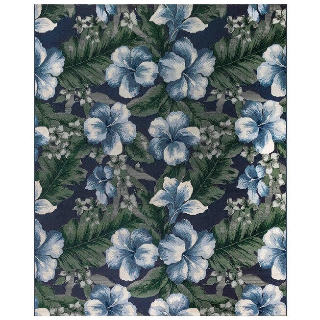 Liora Manne Marina Floral Indoor/Outdoor Rug, NAVY, hi-res image number null