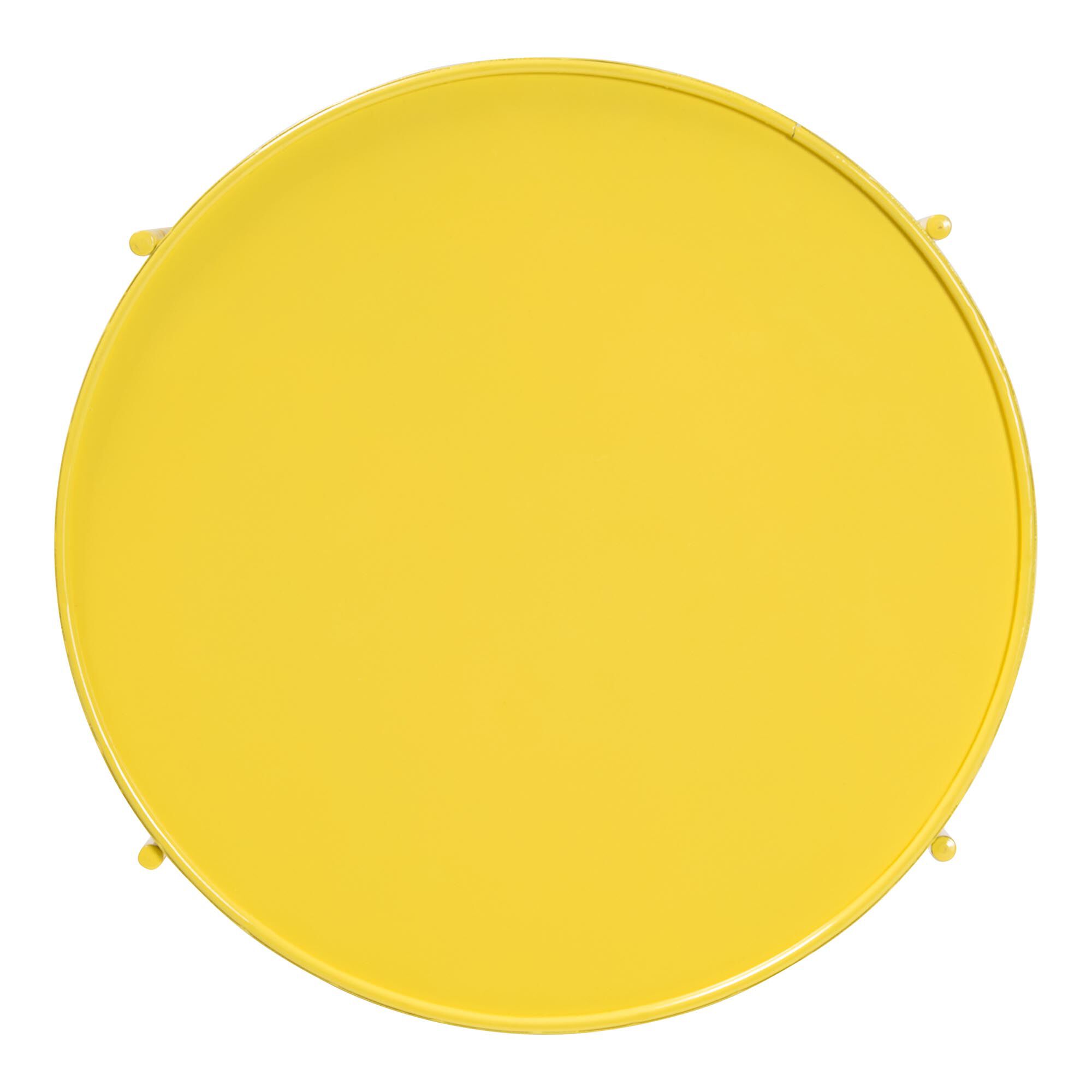 Laverne Yellow Metal Side Table, YELLOW, alternate image number 5