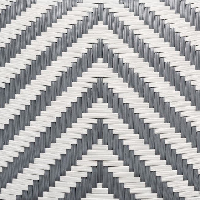 Shai Modern French Grey And White Weaving And Natural Rattan Bistro Chair, , alternate image number null