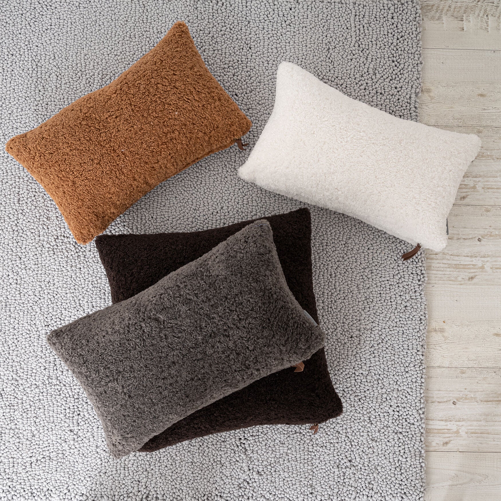 Teddy Sherpalux Plush Solid Lumbar Pillow, , alternate image number 4