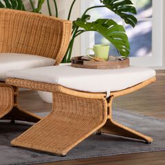 Reya Natural Rattan Footstool