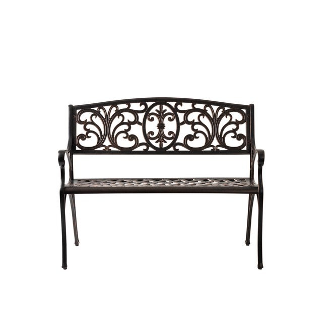 Decatur Cast-Aluminum Patio Bench, , alternate image number null