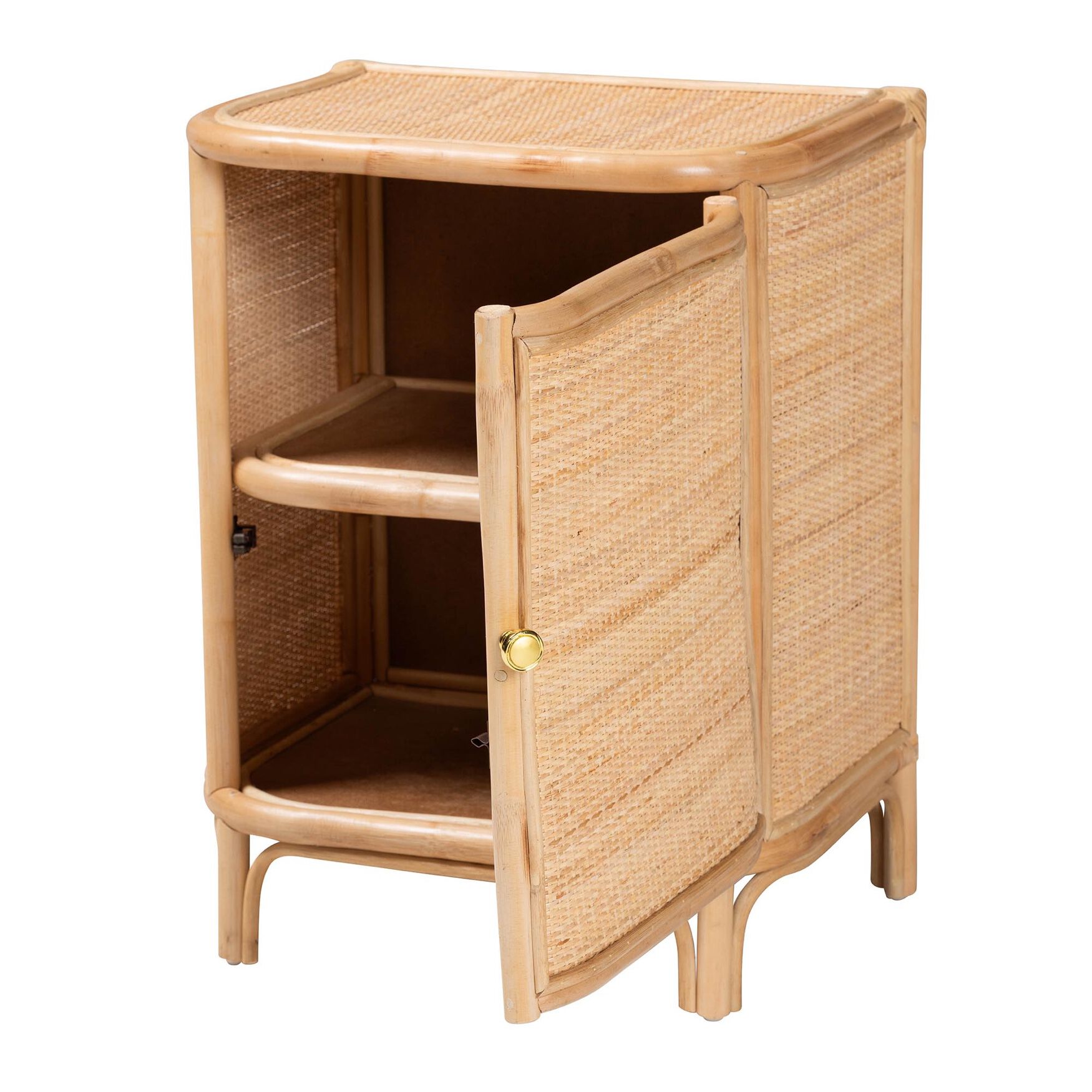 Kiara Bohemian Natural Rattan Nightstand, , on-hover image number 1